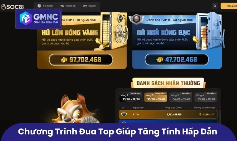 Chương trình đua top giúp tăng tính hấp dẫn