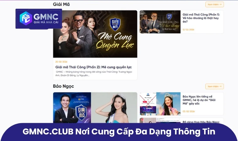 GMNC.CLUB nơi cung cấp đa dạng thông tin