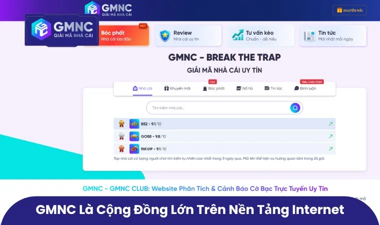 GMNC là cộng đồng lớn trên nền tảng internet