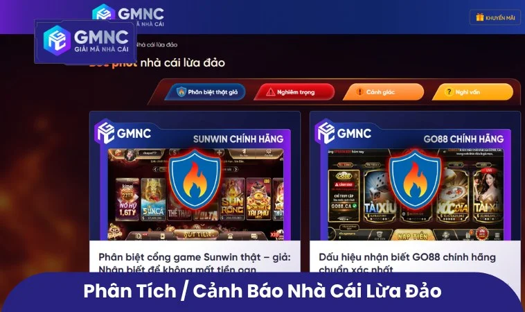 GMNC.CLUB Có Phải Website Chính Thức Của GMNC? 1 Phân tích / Cảnh báo nhà cái lừa đảo
