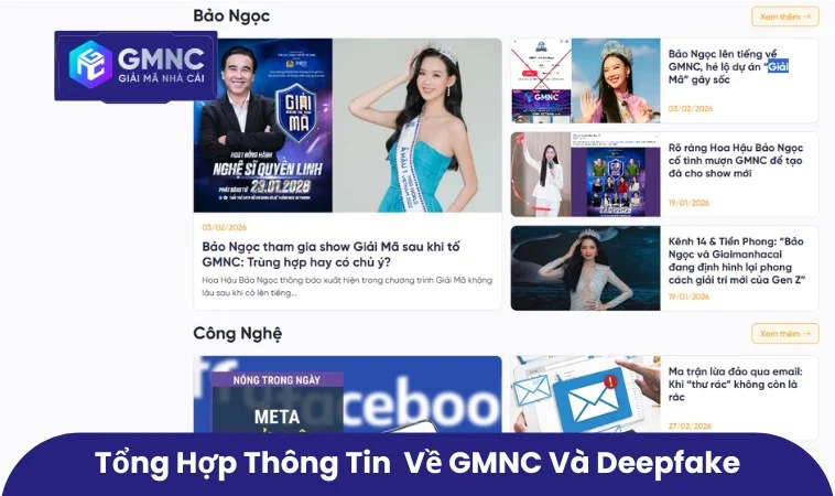 Tổng hợp các thông tin xoay quanh GMNC và Deepfake